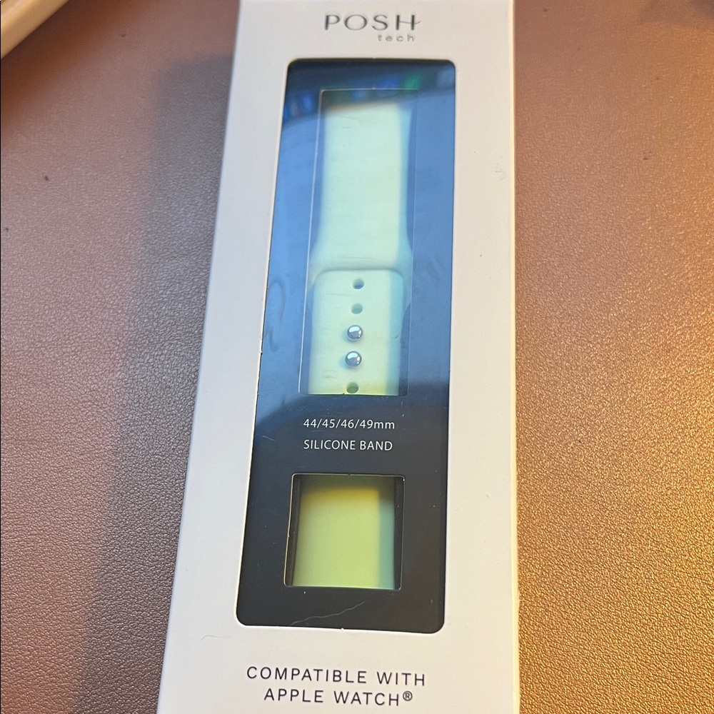 Posh Tech Neon Neon Lime Green Silicone Adjustable Apple Watch Band::NWT::